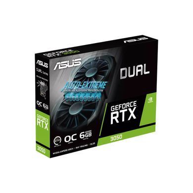ASUS Видеокарта GeForce RTX 3050 6GB GDDR6 DUAL OC DUAL-RTX3050-O6G 90YV0K60-M0NA00 фото