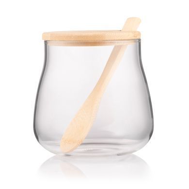 ARDESTO Банка для зберігання Midori Sugar 500мл, скло, бамбук, прозорий