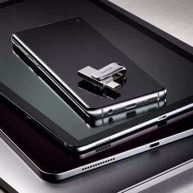 SanDisk Накопичувач 512GB USB 3.1 Type-A + Type-C Dual Drive Luxe Срібний SDDDC4-512G-G46 фото