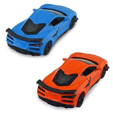 Автомодель - CHEVROLET CORVETTE Z06 2023 (оранжевый, светло-голубой) 250383W фото