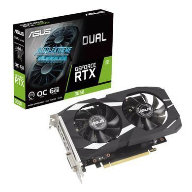 ASUS Видеокарта GeForce RTX 3050 6GB GDDR6 DUAL OC DUAL-RTX3050-O6G 90YV0K60-M0NA00 фото