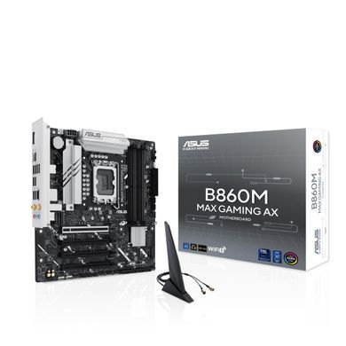 ASUS Материнcька плата B860M MAX GAMING AX s1851 B860 4xDDR5 M.2 DP USB Type-C Wi-Fi BT mATX 90MB1JZ0-M0EAY0 фото