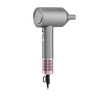 ARDESTO Фен Pink Touch, 1600Вт, 2 скорости, 3 темп.режима, диффузор, магнитные насадки, серый+розовый HD-R300PT фото