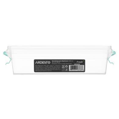 ARDESTO Контейнер для зберігання харчових продуктів ARDESTO Fresh 0.52л, пластик, прямокутна, блакитний AR1303B фото