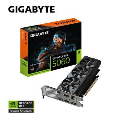 Gigabyte Видеокарта GeForce RTX 5060 8GB GDDR7 OC Low Profile GV-N5060OC-8GL фото