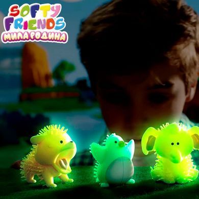 Стретч-игрушка в виде животного серии &laquo;Softy friends&raquo; &ndash; МИЛАЯ СЕМЬЯ (в диспл.) 8/SC22 фото