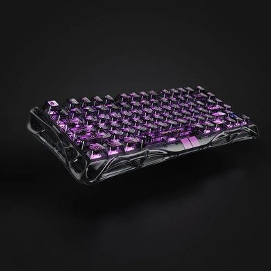GravaStar Клавиатура механическая Mercury V75 Lite 75keys, Blackcore, USB-A, Transparent Black GSV75LITE_XTAL_BLK фото