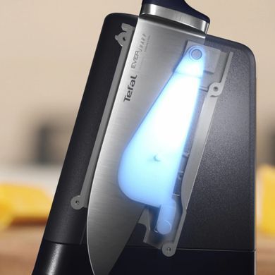 Tefal Кухонний ніж шеф-кухаря Tefal EverSharp, 2предмети, 16.5см, нержавіюча сталь, бакеліт, чорний K297S244 фото