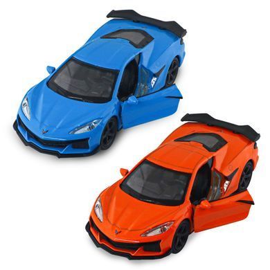 Автомодель - CHEVROLET CORVETTE Z06 2023 (оранжевый, светло-голубой) 250383W фото