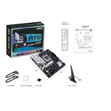 ASUS Материнcкая плата B760M-AYW WIFI-SI s1700 B760 2xDDR5 M.2 HDMI Wi-Fi BT mATX 90MB1FK0-M0UBY0 фото