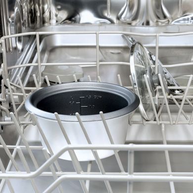 Russell Hobbs Рисоварка, 200Вт, чаша-0,7л, механічне керування, знімна кришка, нерж. сталь, чорно-біла 27020-56 фото
