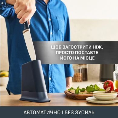 Tefal Кухонний ніж шеф-кухаря Tefal EverSharp, 2предмети, 16.5см, нержавіюча сталь, бакеліт, чорний K297S244 фото