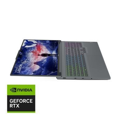 Lenovo Ноутбук Legion 5-16IRX9 16" WQXGA IPS AG, Intel i5-13450HX, 16GB, F512GB, NVD4060-8, DOS, серый 83DG00MLRA фото