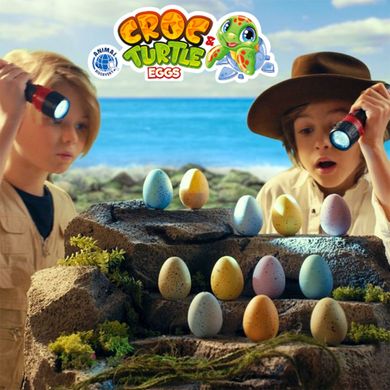 Іграшка, що зростає, в яйці «Croc & Turtle Eggs» - КРОКОДИЛИ ТА ЧЕРЕПАХИ (в диспл.) T070-2019 фото