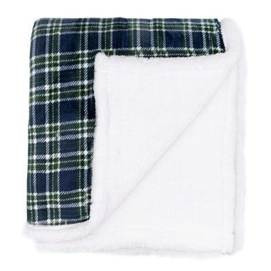 ARDESTO Плед Sherpa 160х200см, 100% полиэстер, клетка, зеленый