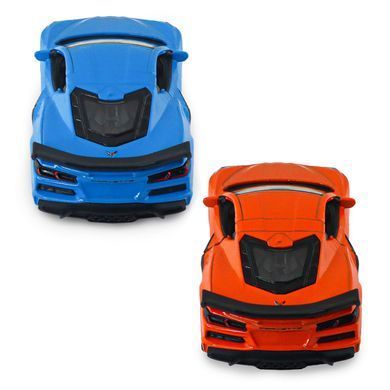 Автомодель - CHEVROLET CORVETTE Z06 2023 (оранжевый, светло-голубой) 250383W фото