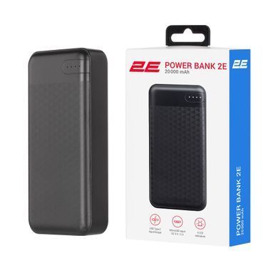 2E Портативное зарядное устройство 20000mAh, DC 5V, 2.1A, Type-C, MicroUSB, USB-А, black 2E-PB2004-BLACK фото