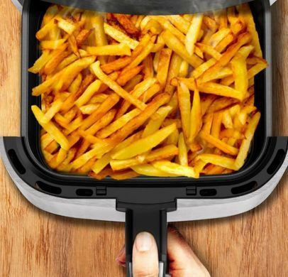 Tefal Мультипіч EasyFry&Grill, 1550Вт, чаша-4.2л, механическое управл, до 200&deg;C, пластик, черный-светло-серый EY501A10 фото