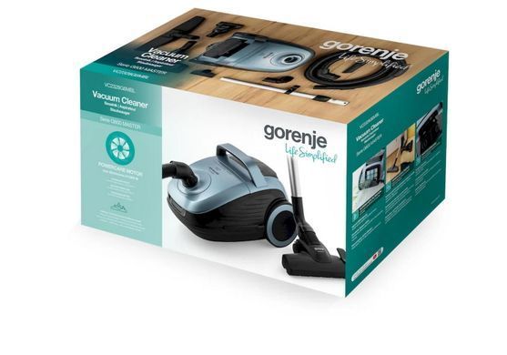 Gorenje bag VC, 800W, bag-3L, weihgt-7.6kg, HEPA, indicator, telescope, touch control, gray-green VC2328G6MBL фото