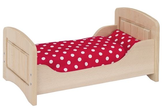 Кроватка для кукол goki натуральная 51701G фото