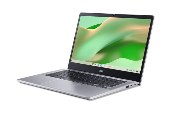 Acer Ноутбук Chromebook CB314-4H 14" FHD IPS, Intel C N100, 8GB, F128GB, UMA, ChromeOS, сріблястий NX.KNBEU.001 фото