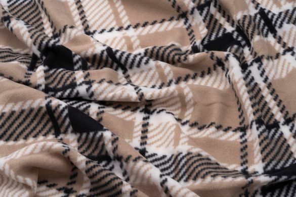 ARDESTO Плед Fleece, 130x160 см, 100% поліестер, клітинка коричнева