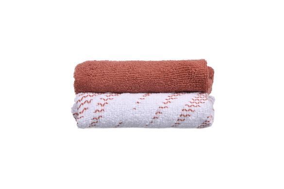 ARDESTO Набір кухонних рушників SuperSoft, махрові, теракота, 2х40х60см, 100% бавовна