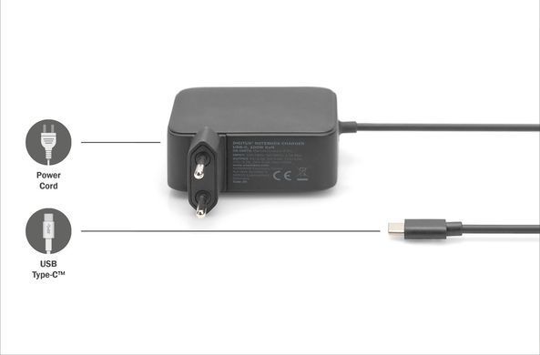 Digitus Зарядний пристрій notebook USB-C, 100W GaN DA-10072 фото