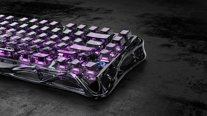 GravaStar Клавиатура механическая Mercury V75 Lite 75keys, Blackcore, USB-A, Transparent Black GSV75LITE_XTAL_BLK фото