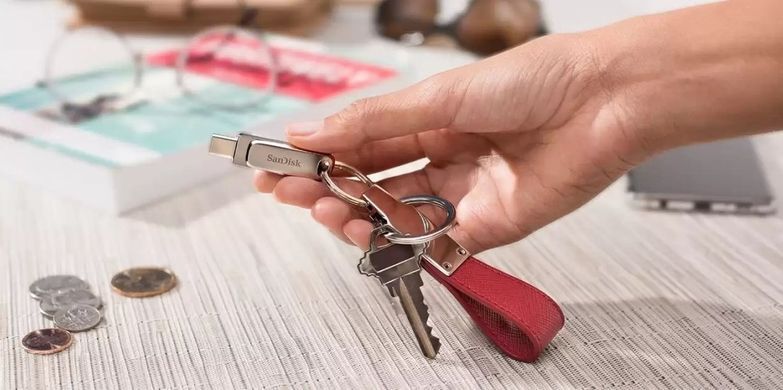 SanDisk Накопичувач 512GB USB 3.1 Type-A + Type-C Dual Drive Luxe Срібний SDDDC4-512G-G46 фото