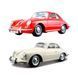 Автомодель - PORSCHE 356B (1961) (асорті слонова кістка, червоний, 1:24) 1 - магазин Coolbaba Toys