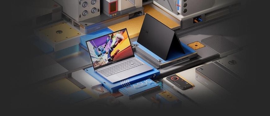 ASUS Ноутбук Vivobook 15X K3504VA-L1308 15.6" FHD OLED, Intel i5-1340P, 16GB, F512GB, UMA, NoOS, Серебристый 90NB10A2-M00BU0 фото