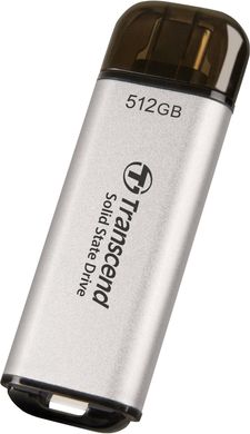 Transcend Портативний SSD 512GB USB 3.1 Gen 2 Type-C ESD300 Silver TS512GESD300S фото