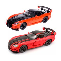 Автомодель - DODGE VIPER SRT10 ACR (ассорти оранж-черн металлик, красн-черн металлик, 1:24) 18-22114 фото