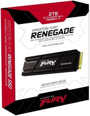Kingston Накопичувач SSD M.2 2TB PCIe 4.0 Fury Renegade + радіатор SFYRDK/2000G фото