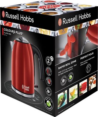 Электрочайник Russell Hobbs Colours Plus, 1.7л, металл , красно-черный 20412-70 фото
