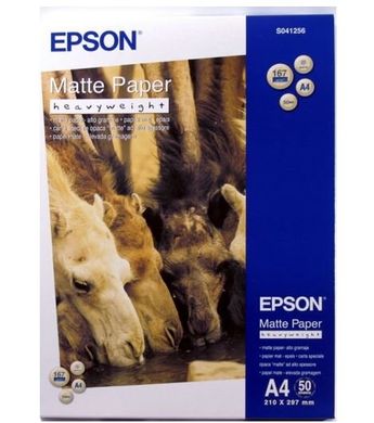 Папір Epson A4 Matte Paper-Heavyweight, 50арк. C13S041256 фото