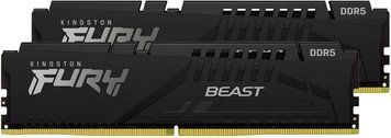 Kingston Пам'ять ПК Kingston DDR5 64GB KIT (32GBx2) 6000 FURY Beast KF560C36BBE2K2-64 фото