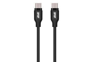 2E Кабель USB-C - USB-C Glow 60W 1m Black 2E-CCCC-BL фото