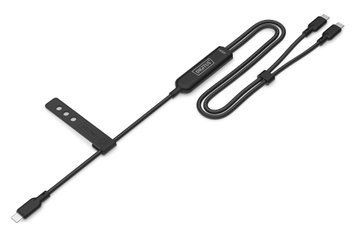 Digitus Кабель DIGITUS USB-C > 2xUSB-C заряджання/синхронізації, USB 2.0, 140W, 1.8м, чорний AK-300170-018-S фото
