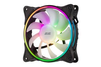 Корпусний вентилятор 2E Gaming F120OI-ARGB, 120mm, 1200rpm, 3pin, 3pin+5VAura, 25.3dBa 2E-F120OI-ARGB фото