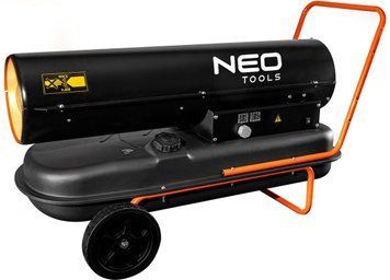 Neo Tools Теплова гармата дизель/гас, 50 кВт, 1100м3/год, прямого нагріву, бак 50л, витрата 4.7л/год, IPX4, колеса 90-082 фото