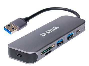 D-Link DUB-1325 USB-концентратор 2xUSB3.0, 1xUSB Type-C, 1xSD, 1x-microSD, USB 3.0 DUB-1325 фото