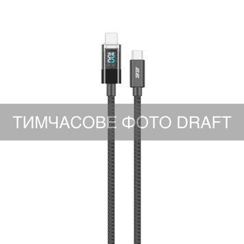 2E Кабель 2E USB-C > USB-C заряджання/синхронізації 100Вт PD, 1м, Digital Display, чорний 2E-CC100-BL фото