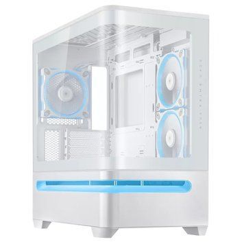 ASUS Корпус Prime AP202 Tempered Glas ARGB, без БЖ, 2xUSB3.2, 1xUSB Type-C, Tempered Glass side, mATX, белый 90DC00P3-B19000 90DC00P3-B19000 фото