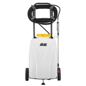 2E Обприскувач акумуляторний AquaSpray 40LR 40л 12В 1х12А&middot;год 7бар 2.9л&middot;хв 14.5кг вольтметр колеса шланг 15м 2E-40LWBS15 фото
