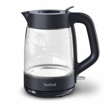 Tefal Електрочайник Tefal Morning Glass Kettle, 1.7л, скло, з підсвіткою, чорний KO2G08E0 фото