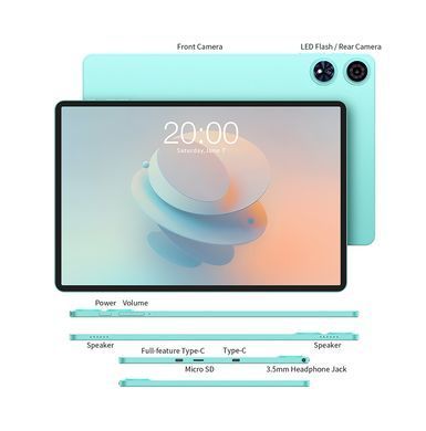 TECLAST Планшет P50AI 11" 6ГБ, 128ГБ, 7000мА&bull;ч, Android, голубой 6940709687147 фото