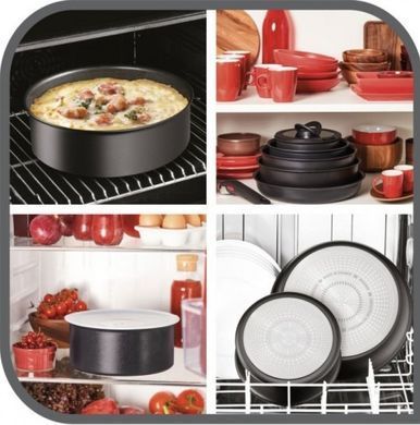 Tefal Набор посуды Ingenio Easy Cook & Clean, сменная ручка, 3предметов, алюминий, бакелит, черный L1549013 фото