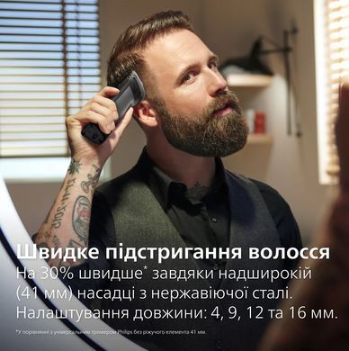 Philips Триммер Series 7000 для лица, головы, тела, акум., насадок-15, сталь, серо-черный MG7950/15 фото